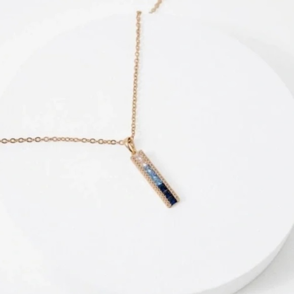 Vince Camuto Blue Ombre CZ Necklace NWT - Picture 3 of 4